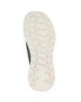 White light treaded outsole with Rieker logo stamped in heel.