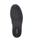 Black rubber outsole with red Rieker logo on heel.
