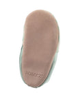 Beige suede outsole with Robeez logo on heel.