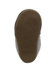 Dark brown suede outsole with Robeez logo on heel.