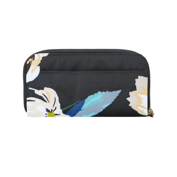 RFID Blocking Double Zip Clutch Wallet