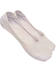 Pair of white no show socks.