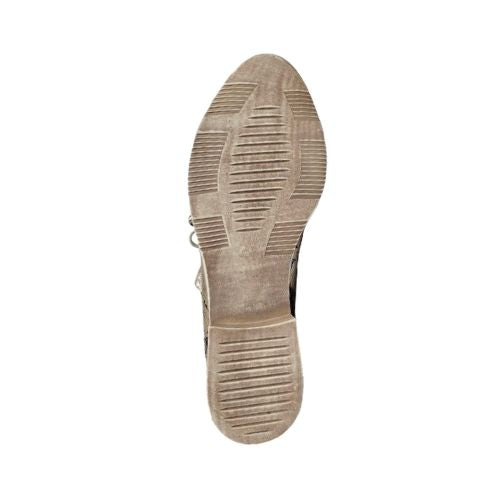 Outsole view of floral Women's Django And Juliette Kotty Oxford shoes. Textured rubber sole ensures grip and stability for daily wear.