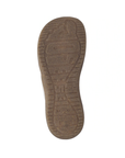 Brown light treaded outsole with foot shaped tread pattern and Josef Seibel logo.