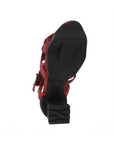 Black rubber light treaded outsole with block heel.