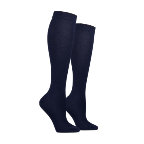 Navy cotton knee high socks