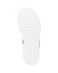 White wave patterned tread on sandal outsole with Remonte logo'd stamped on heel.