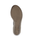 Brown light treaded outsole with Rieker logo on heel.