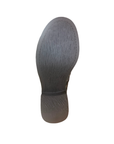 Light bark pattern tread on outsole with low block heel.