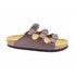 Banff Three Strap Sandal - Viking Footwear with supportive footbed and adjustable brown leather straps for women. Ideal for posture and comfort.