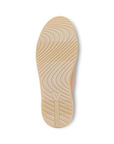 Tan wave patterned outsole with Vionic logo on heel.