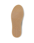 Tan wave patterned outsole with Vionic logo on heel.