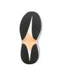 Black shoe outsole with a tan middle section and Vionic logo in middle.
