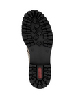 Black treaded outsole with red Rieker logo on heel.