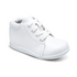 White Kids Stride Rite Elliot Bootie with lace-up front, crafted in genuine leather for comfort and support in baby and toddler shoes.