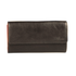 Dark Brown tri-fold leather wallet