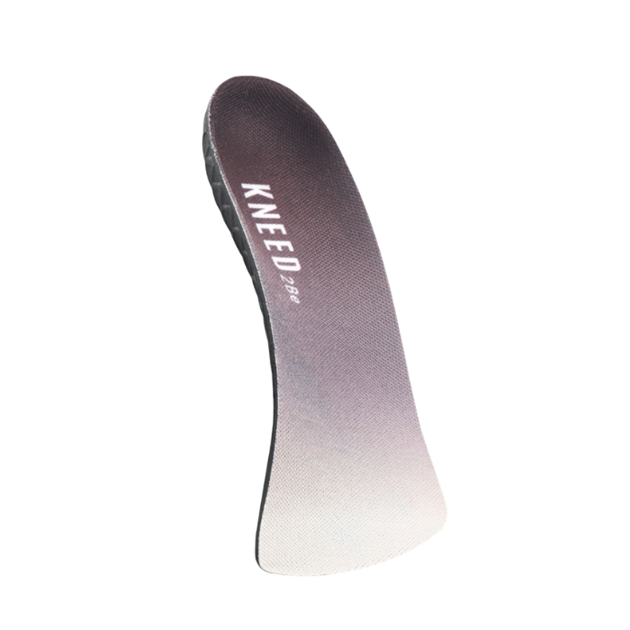 Grey  ombre 3/4 insole with "Kneed2be" text at heel.