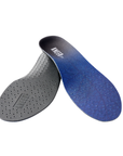 Grey and blue insoles with "Kneed2fit" text at heel.