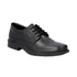 Men's Rieker B0001 laced leather dress shoe in black with sleek design and cushioned insole for all-day comfort and durability.