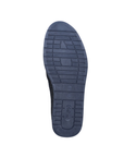 Dark blue light treaded outsole with Rieker logo on heel.