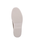 White line treaded outsole with Rieker logo stamped in middle.