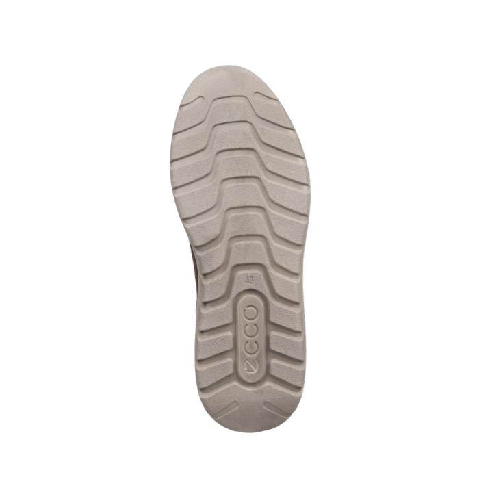 Light grey treaded outsole with Ecco logo stamped at heel.