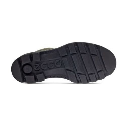Black treaded rubber outsole with Ecco logo on the heel.