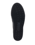 A black outsole with a textured grip pattern and the embossed ECCO logo in middle.