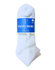 Pack of white ankle socks in blue Perri's  labelled package.