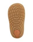 Tan Soft Motion treaded outsole with Stride Rite orange logo stamped in heel.