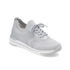 Women's Remonte R6712 Slip-On Sneaker in light grey with stretch textile upper and lace-up closure for flexible fit and comfort.