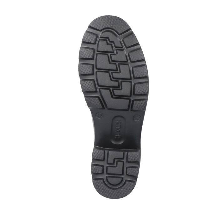 Black rubber outsole with Remonte logo in center.