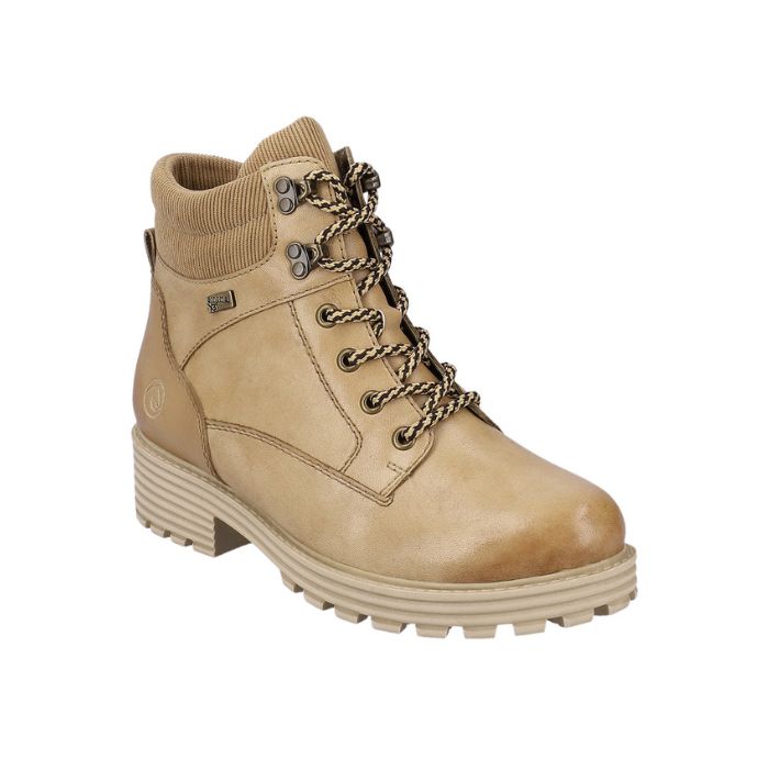 Tan brown lace up boot.