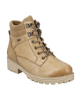 Tan brown lace up boot.