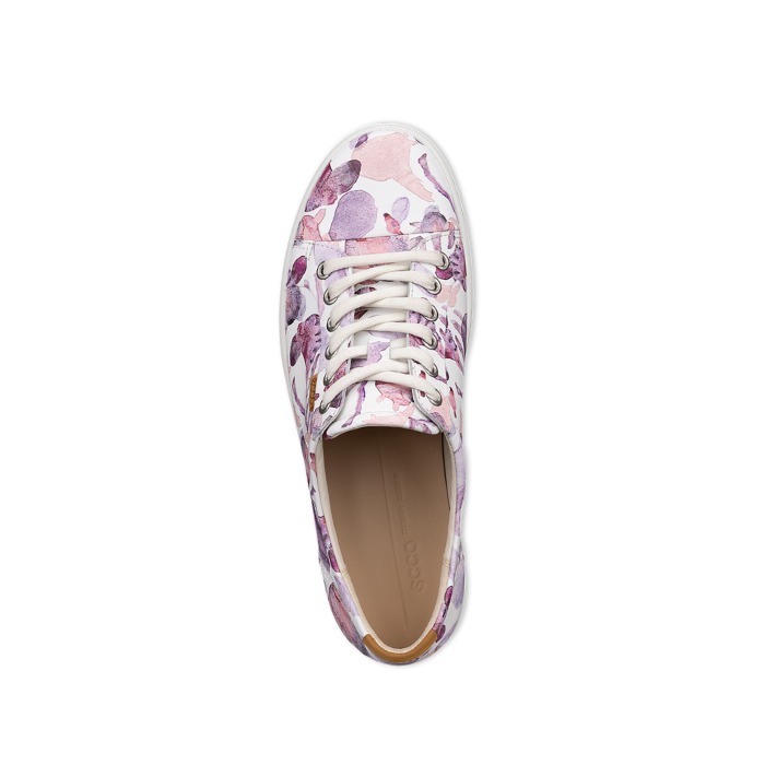 Floral-patterned sneaker on a white background