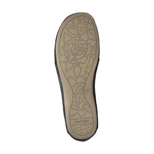 Beige floral pattern outsole with Josef Seibel text and a durable rubber outsole.