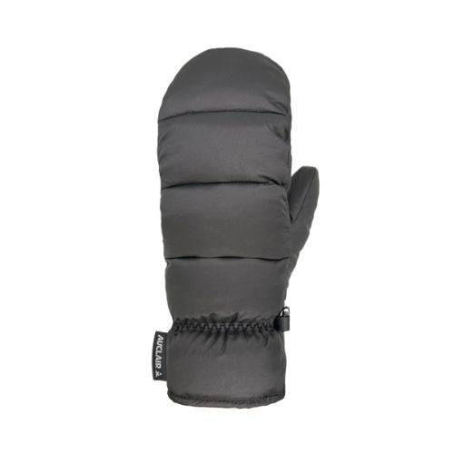 Women's Auclair Kayla Winter Mittens in black featuring a puffy quilted exterior and warm faux fur interior for winter comfort.