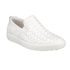 White woven slip-on shoe.