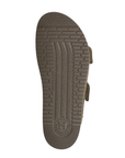 Brown light treaded outsole with Mephisto logo on heel.