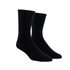 Pair o black cotton crew socks.