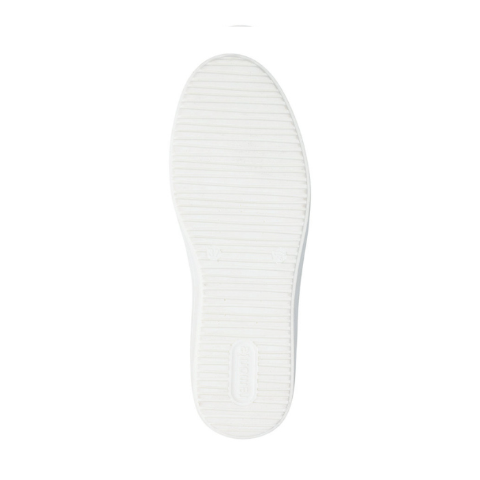 White light treaded outsole with Remonte logo on heel.