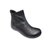 Black leather ankle boot.