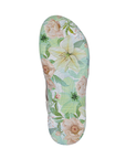 Floral patterned outsole with light tread.