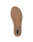 Light treaded outsole of sandal with Green Remonte logo stamped on heel.