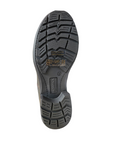 Black light treaded outsole with Romika logo in middle.