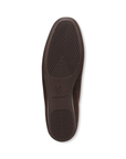 Brown treaded outsole with Vionic logo stamped in middle.