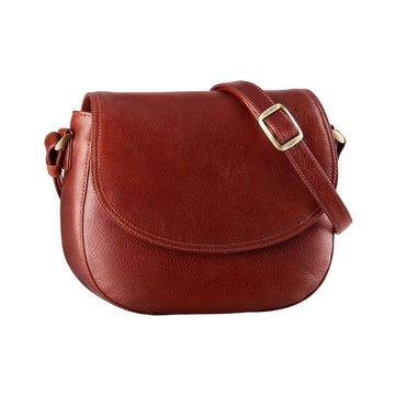 Saddle bag by Derek Alexander in Whiskey with an adjustable shoulder strap