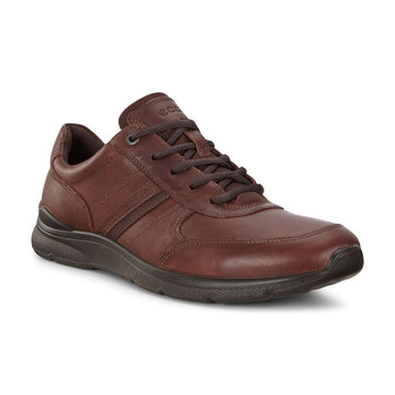 Brown leather lace up sneaker