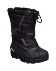 Black winter boot with adjustable toggle