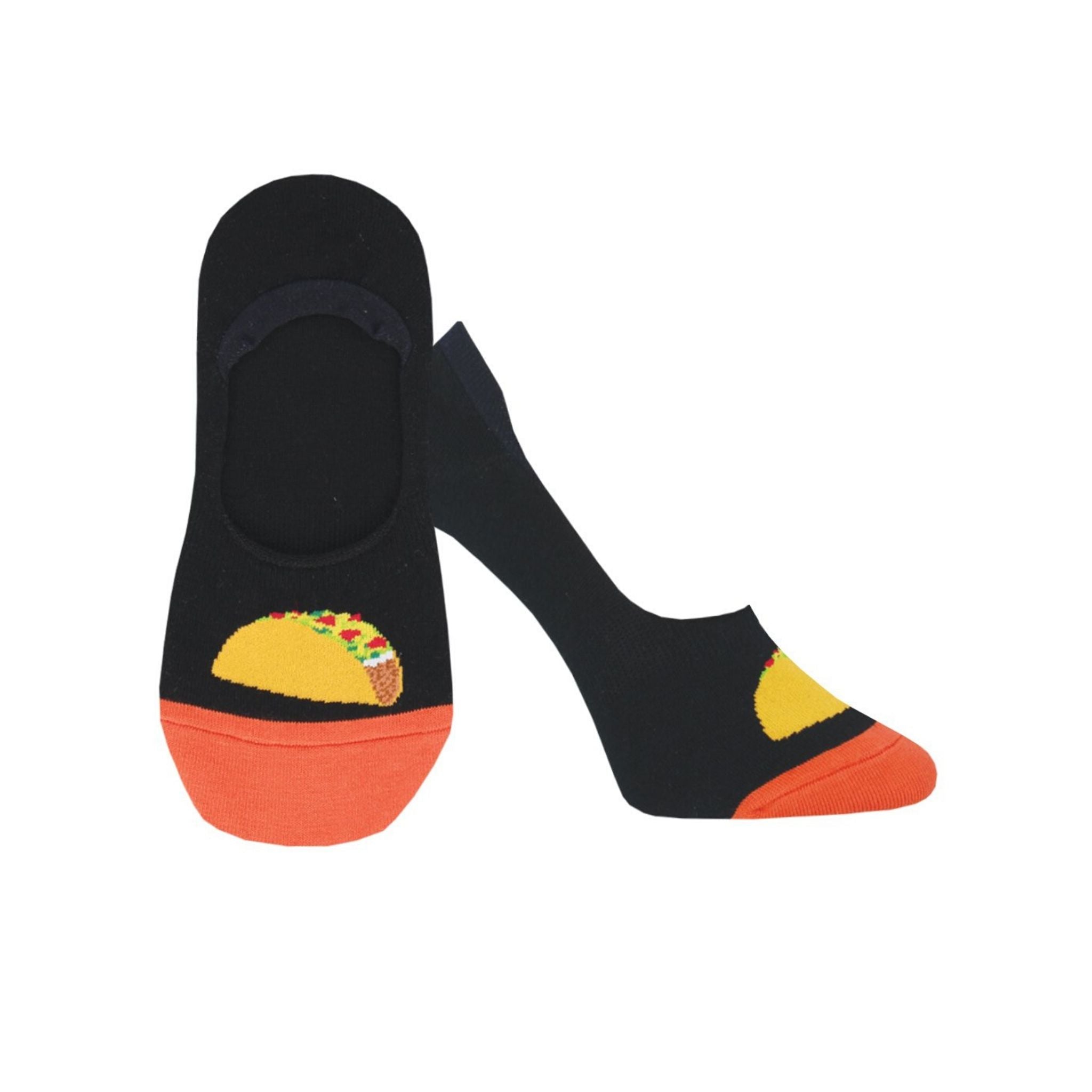 Black sock liner with taco on toe